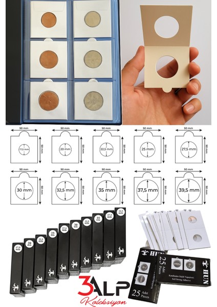 Madeni Para Karton Kapama 37.5 Mm, Kendinden Yapışkanlı - Sticker'sız (1 Kutu Içinde 25 Adet Vardır) fırsatları