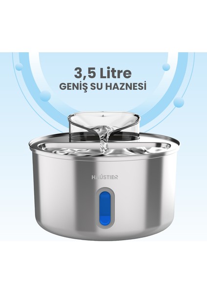 WF009L-W Pencereli Otomatik Kedi Su Sebili, Kedi Su Çeşmesi, Su Pınarı, 3.5lt Geniş Hazne, SUS304 Çelik, Ultra Sessiz fiyatları