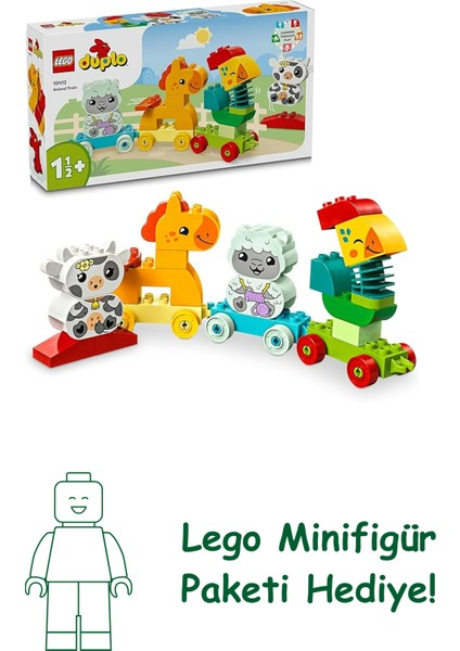 Duplo Ilk Hayvan Trenim 10412-1 Buçuk Yaş ve Üzeri Çocuklar Için Tekerlekli Oyuncak Tren Içeren Eğitici Yapım Seti (19 Parça)