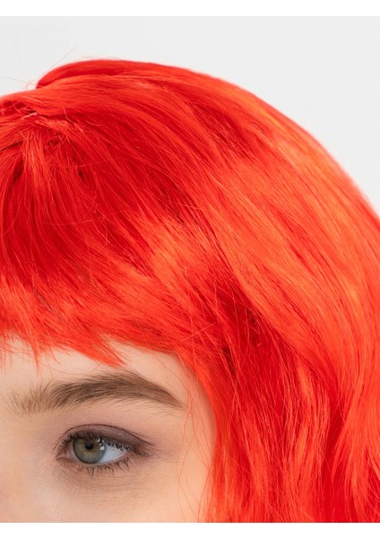 Nessiworld Kırmızı Renk Uzun Dalgalı Parti Peruğu fırsatları