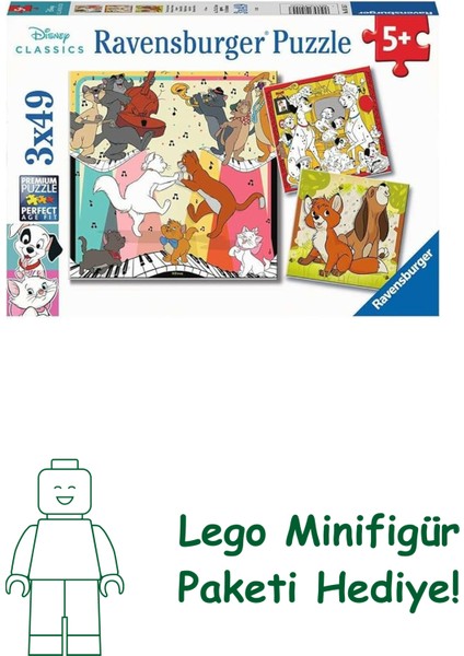 Ravensburger 3X49P Puz Wd Hayvanlar Yapboz