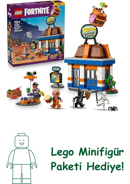 Fortnite Durrr Burger Restoranı 77076-10 Yaş Üzeri Çocuklar Için Bronz Bombacı, Burger Bey, Ruh Emici ve Iskelet Minifigürleri Içeren Video Oyunu Temalı Yaratıcı Oyuncak Yapım Seti (546 Parça)