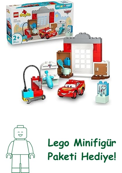 Duplo Disney ve Pixar Mcqueen’in Doc’un Garajını Ziyareti 10456-2 Yaş ve Üzeri Disney Hayranı Çocuklar Için Hayal Gücü Geliştiren Yaratıcı Oyuncak Seti, Hediye Fikri (35 Parça)