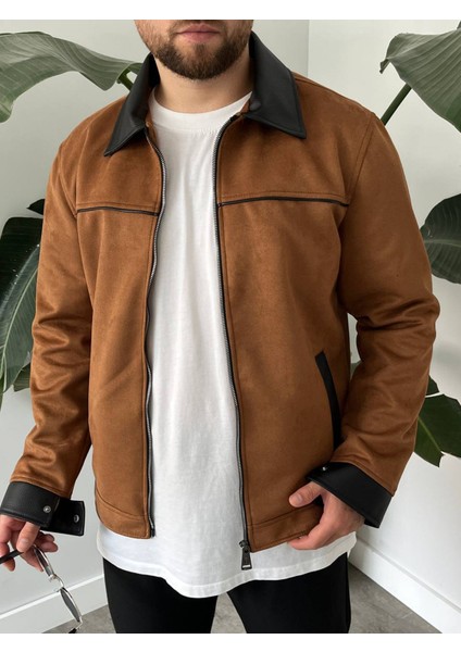 Erkek Taba Mevsimlik Süet Ceket