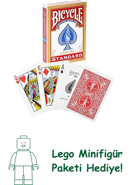 Bicycle Rider Back International Standard Index Oyun Kartı, Mavi/kırmızı