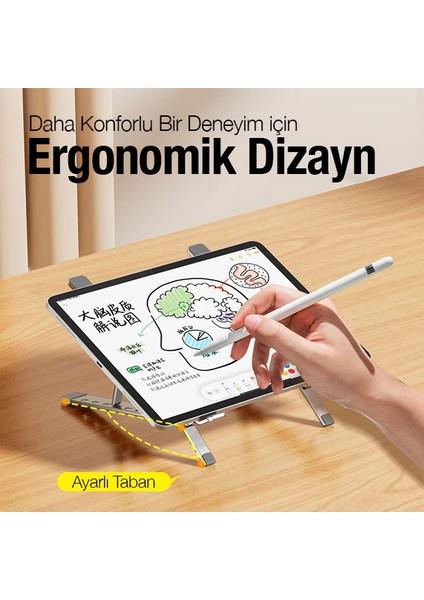 Ally Mc N3-2 Katlanabilir Metal Masaüstü Laptop STANDI-(5775) - ETC7350-8643 indirimleri