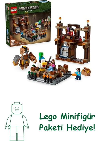 Minecraft Orman Malikanesi Dövüş Ringi 21272-10 Yaş Üzeri Kız ve Erkek Çocuklar Için Tavuk Jokey ve Duruşu Ayarlanabilir Büyük Domuz Minifigürleri Içeren Yaratıcı Oyuncak Yapım Seti (491 Parça)