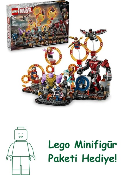 | Marvel Avengers: Endgame Son Savaş 76323, 10 Yaş ve Üzeri Kız ve Erkek Çocukları Için Kaptan Amerika ve Iron Man Dahil 9 Süper Kahraman Minifigürü Içeren Yaratıcı Oyuncak Yapım Seti (621 Parça)