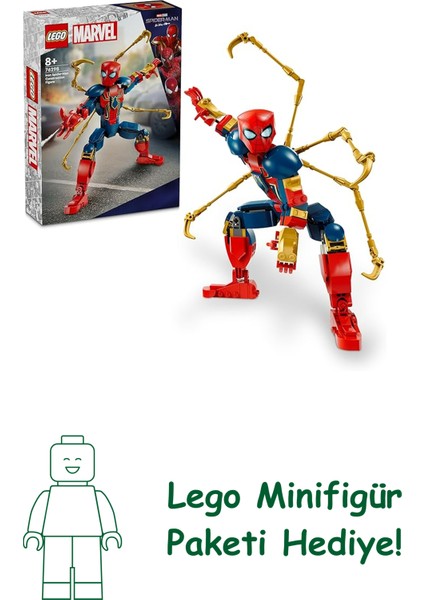 | Marvel Iron Örümcek Adam Yapım Figürü 76298, 8 Yaş ve Üzeri Süper Kahraman Seven Kız ve Erkek Çocuklar Için Koleksiyonluk Oyuncak Yapım Seti, Çocuklar Için Doğum Günü Hediyesi Fikri (303 Parça)
