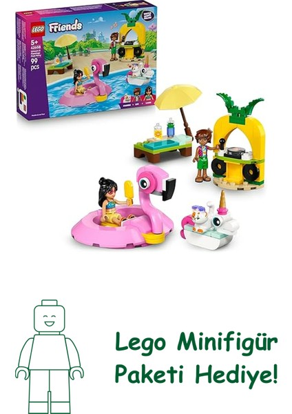 Friends Tek Boynuzlu At ve Flamingo Havuz Partisi 42658-5 Yaş ve Üzeri Kız ve Erkek Çocuklar Için 2 Mini Bebek ve 1 Kedi Figürü Içeren Yaratıcı Oyuncak Yapım Seti, Hediye Fikri (99 Parça)
