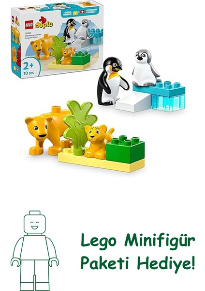 Duplo Town Vahşi Hayvan Aileleri: Penguenler ve Aslanlar 10442-2 Yaş ve Üzeri Çocuklar Için Eğitici ve Yaratıcı Oyuncak Yapım Seti (10 Parça)