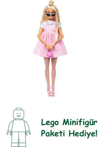 Barbıe Stil Ikonu™ Bebek - Sarı Saçlı Klasik Barbie Tarzındaki Büyük Fiyonklu Pastel Pembe Elbisesiyle Sarı Saçlı Barbie Stil Ikonu Bebek (3) HYV27