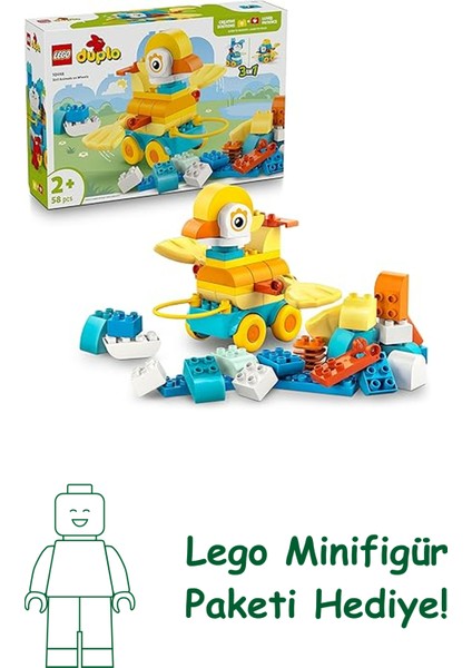 Duplo Kasabası 3’ü 1 Arada Tekerlekli Hayvanlar 10448 – 2 Yaş ve Üzeri Hayvansever Çocuklar Için Hayal Gücü Geliştiren Eğitici Oyuncak Yapım Seti, Doğum Günü Hediyesi (58 Parça)