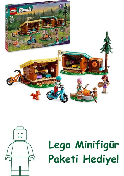 Friends Macera Kampı Şirin Kulübeler 42624-7 Yaş ve Üzeri Kız ve Erkek Çocuklar Için 3 Mini Bebek ve 1 Tilki Figürü Içeren Doğa Rol Yapma Seti, Çocuklar Için Doğum Günü Hediyesi (437 Parça)