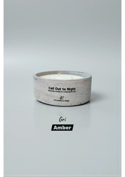 Kokulu Dekoratif Beton Mum, Yuvarlak