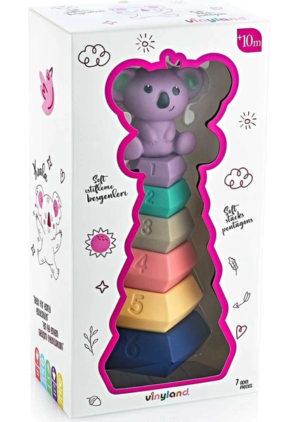 Nessiworld Vinyland Soft Beşgen Halkalar Koala 7'li SET 661884
