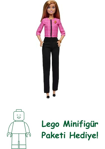 Barbıe Geleceğin Lideri Bebek Barbie Geleceğin Lideri Sarışın Bebek, Kıyafetli, Altın Rengi 2 Bilezikli ve Rozetli, Çıkartmalı HXN96