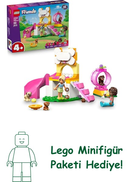 Friends Yavru Köpek Oyun Parkı 42665-4 Yaş ve Üzeri Kız ve Erkek Çocuklar Için 3 Köpek Figürü ile Aliya ve Sara Mini Bebekleri Içeren Yaratıcı Oyuncak Yapım Seti, Hediye Fikri (66 Parça)