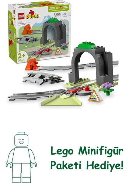 Duplo Town Tren Tüneli ve Rayları Ek Macera Seti 10425-2 Yaş ve Üzeri Okul Öncesi Çocuklar Için Eğitici ve Yaratıcı Tren Oyuncağı, Hediye Fikri (20 Parça)