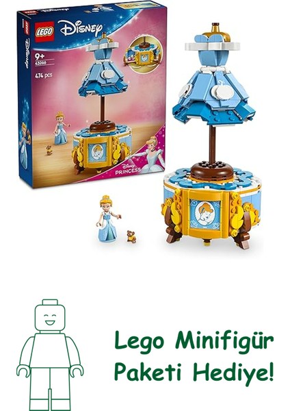 Disney Princess Sindirella'nın Elbisesi 43266-9 Yaş ve Üzeri Prenses Seven Kız ve Erkek Çocuklar Için Sergileme Standı ve Sindirella Mini Bebeği Içeren Yaratıcı Oyuncak Yapım Seti (474 Parça)