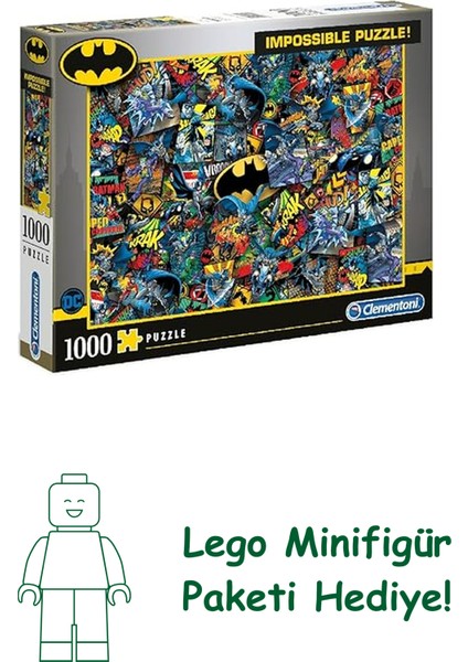 Clementoni - 1000 Parça Batman Yetişkin Puzzle - Impossible