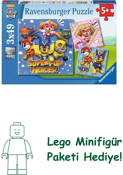 Ravensburger 3X49P Puz Paw Patrol, Çok Renkli