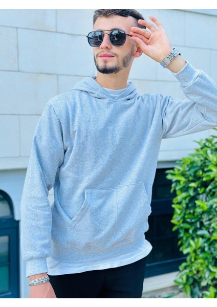 Sweatshirt Kapüşonlu Unisex Basic Düz Basıkız /hoodie /