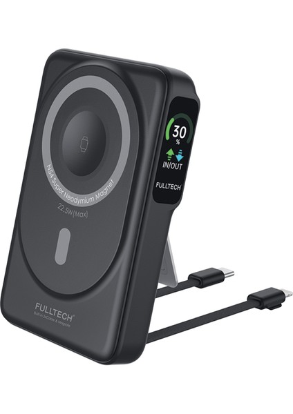 FP22 10.000MAH 15W Magsafe Standlı Wireless Powerbank | Hızlı Şarj, Çift Çıkış, Dahili Kablo fırsatları