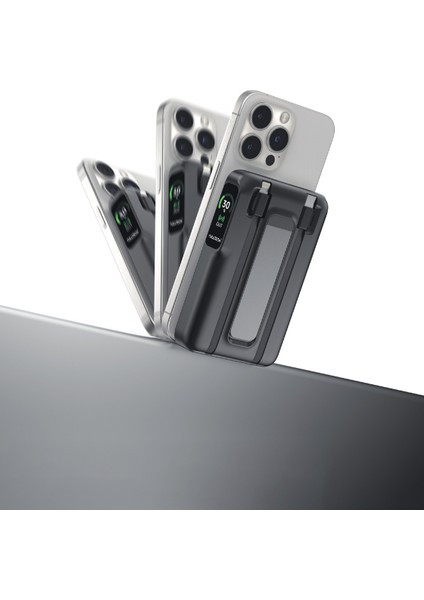 FP22 10.000MAH 15W Magsafe Standlı Wireless Powerbank | Hızlı Şarj, Çift Çıkış, Dahili Kablo indirimleri
