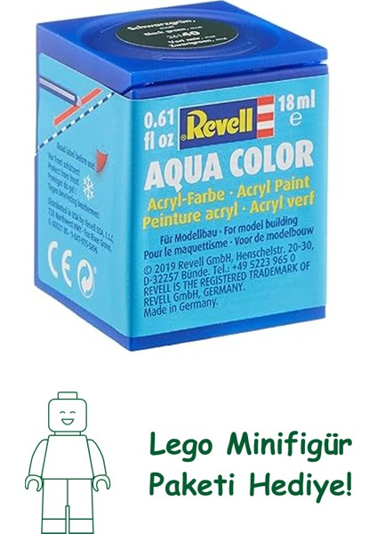 Revell - Su Bazlı Maket Boyası Siyah Yeşil Mat 18 ml (36140)