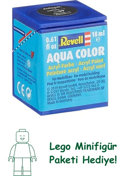 Revell - Su Bazlı Maket Boyası Antr Gri Mat 18 ml (36109)