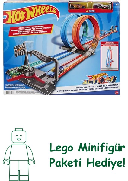 Hot Wheels Çift Çemberde Depar Pist Seti, 5 Yaş ve Üzeri, GFH85