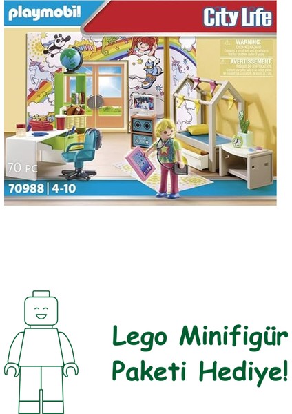 Playmobil 70988 Şehir Hayatı Modern Ev Lüks Genç Odası, Eğlenceli, Yaratıcı Rol Yapma, Oyun Setleri 4 Yaş ve Üzeri Çocuklar Için Uygundur