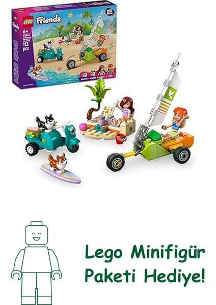 Friends Sörfçü Köpekler ve Scooter Macerası 42641-6 Yaş ve Üzeri Erkek ve Kız Çocukları Için Mini Bebek Içeren Yaratıcı Oyuncak Yapım Seti, Doğum Günü Hediyesi (113 Parça)