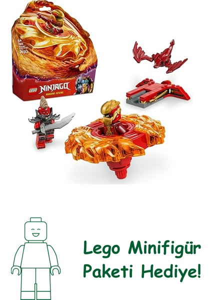 Nınjago Kai’nin Ejderha Spinjitzu Topacı 71823-6 Yaş ve Üzeri Çocuklar Için 2 Ninja Minifigürü Içeren Yaratıcı Oyuncak Yapım Seti, Doğum Günü Hediyesi (54 Parça)