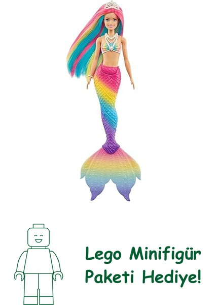 Barbie Dreamtopia Renk Değiştiren Sihirli Denizkızı, Gökkuşağı Renginde Saçlar, Suyla Renk Değiştirme Özelliği, 3-7 Yaş Arası Için GTF89