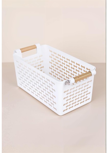 Şık Çok Amaçlı Plastik Organizer, 5lt, 27X15X12CM, Beyaz ve Turuncu fiyatları