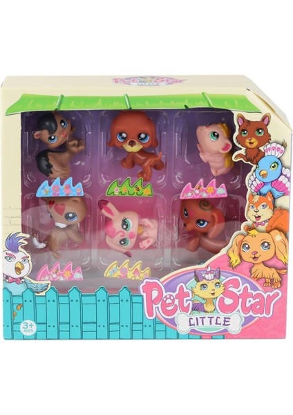 Nessiworld KZL-3046A2 Pet Star 6'lı Miniş Seti -Kızılkaya Oyuncak