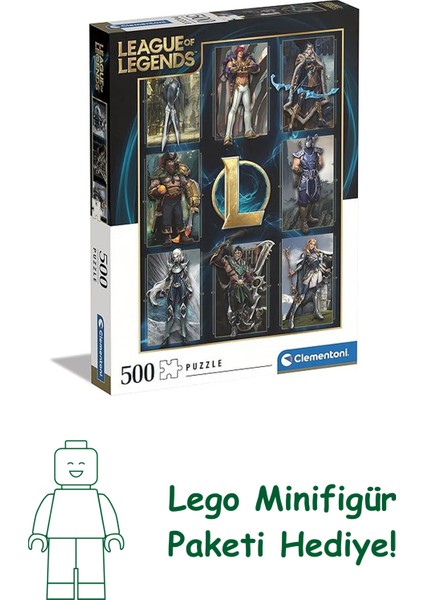 Clementoni 35122 500 Parça League Of Legends Yetişkin Puzzle, Multicolor