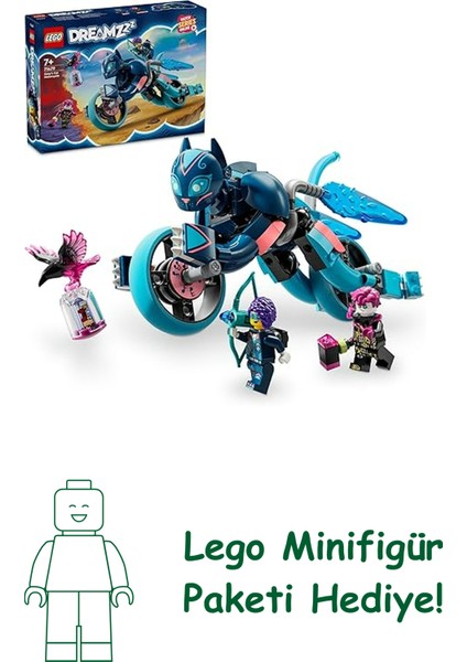 Dreamzzz 2'si 1 Arada Zoey'nin Kedi Motosikleti 71479-7 Yaş ve Üstü Kız ve Erkek Çocuklar Için Motosiklet Oyuncağına Dönüşebilen Hayvan Oyuncak Seti, Doğum Günü Hediyesi Fikri (226 Parça)