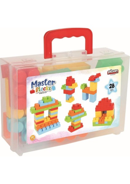 Nessiworld 03 577 Master Bloklar 28 Parça Çantalı -Pilsan Oyuncak