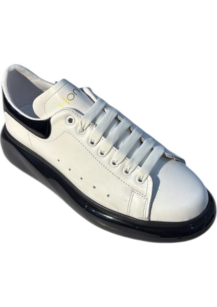 Erkek Spor Ayakkabı – Hakiki Deri, Air Taban, Bağcıklı, Günlük Kullanım Için Rahat ve Şık Sneaker