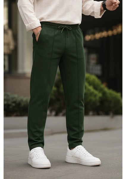 Erkek Beli Lastikli Esnek Bol Paça Haki Pantolon fiyatları