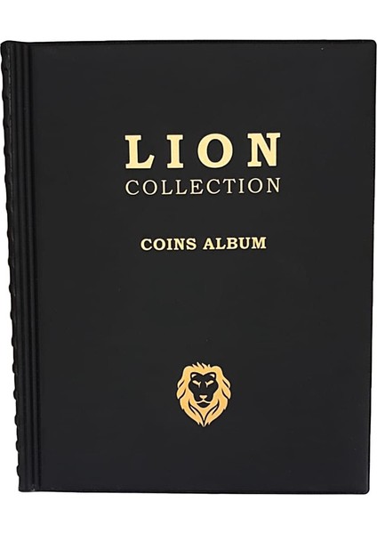 Lion Madeni Para Albümü 12 Sayfa (210MMX265MM) - 372 Cepli -Siyah fiyatları