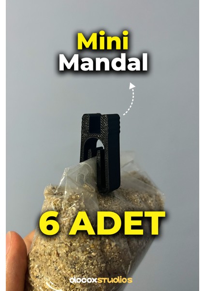 6’lı Mini Mandal Açılmış Paketler Için Kapatma Klipsi Mandalı