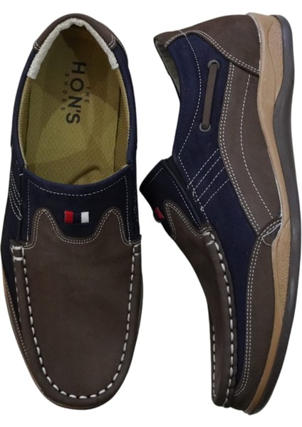 Erkek Günlük Ayakkabı –%100 Hakiki Nubuk Deri, Ortopedik Termo Taban, Rahat ve Şık Slip-On Model modelleri