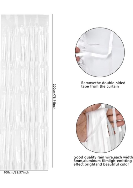 Nessiworld Soft Beyaz Renk Duvar ve Kapı Perdesi Ithal 100X200 cm