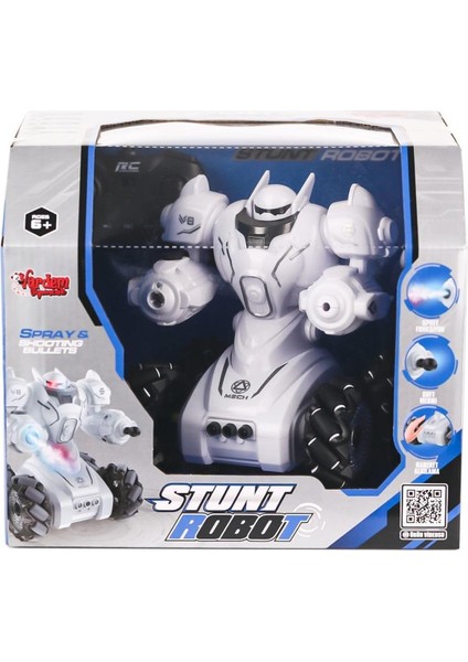 Nessiworld SYR-666-861 Kumandalı Şarjlı Işıklı Roket ve Buhar Atan Robot Araba -Vardem Oyuncak