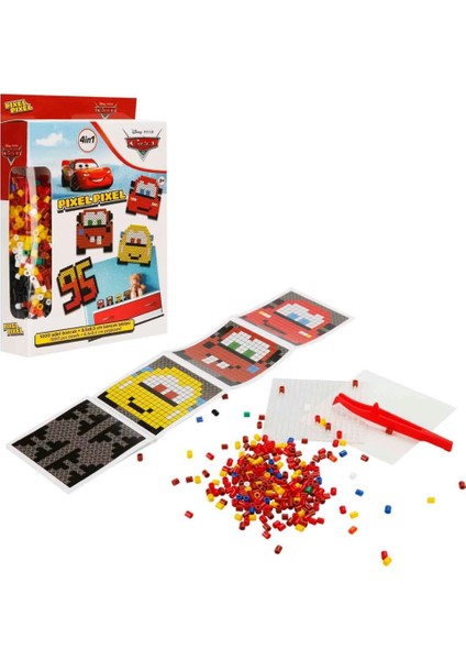 Nessiworld 4in1 Disney Cars Pixel Pixel Boncuk Aktivite ve Oyuncak Seti