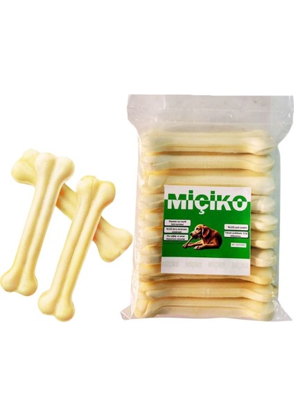 Vip Yüksek Kalite 15CM 12LI Sütlü Köpek Ödül Çiğneme Kemiği